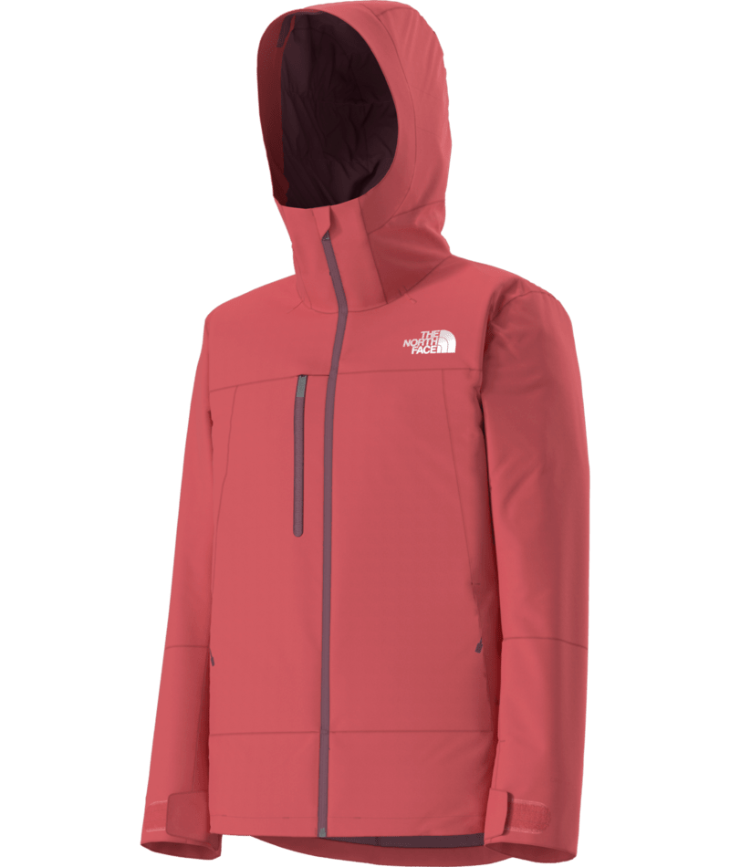 The North Face Red Waterproof Hooded Hardshell Jacket – DryVent Seam-Sealed Shell Helmet-Compatible Hood Chest Zip Pocket Hip Pockets TNF Outerwear