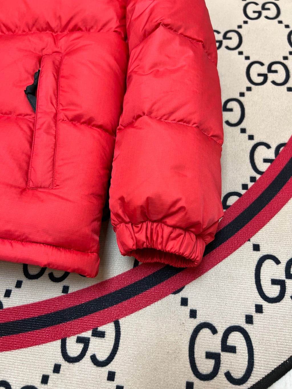 The North Face Red & Black 700-Fill Nuptse Down Puffer Jacket