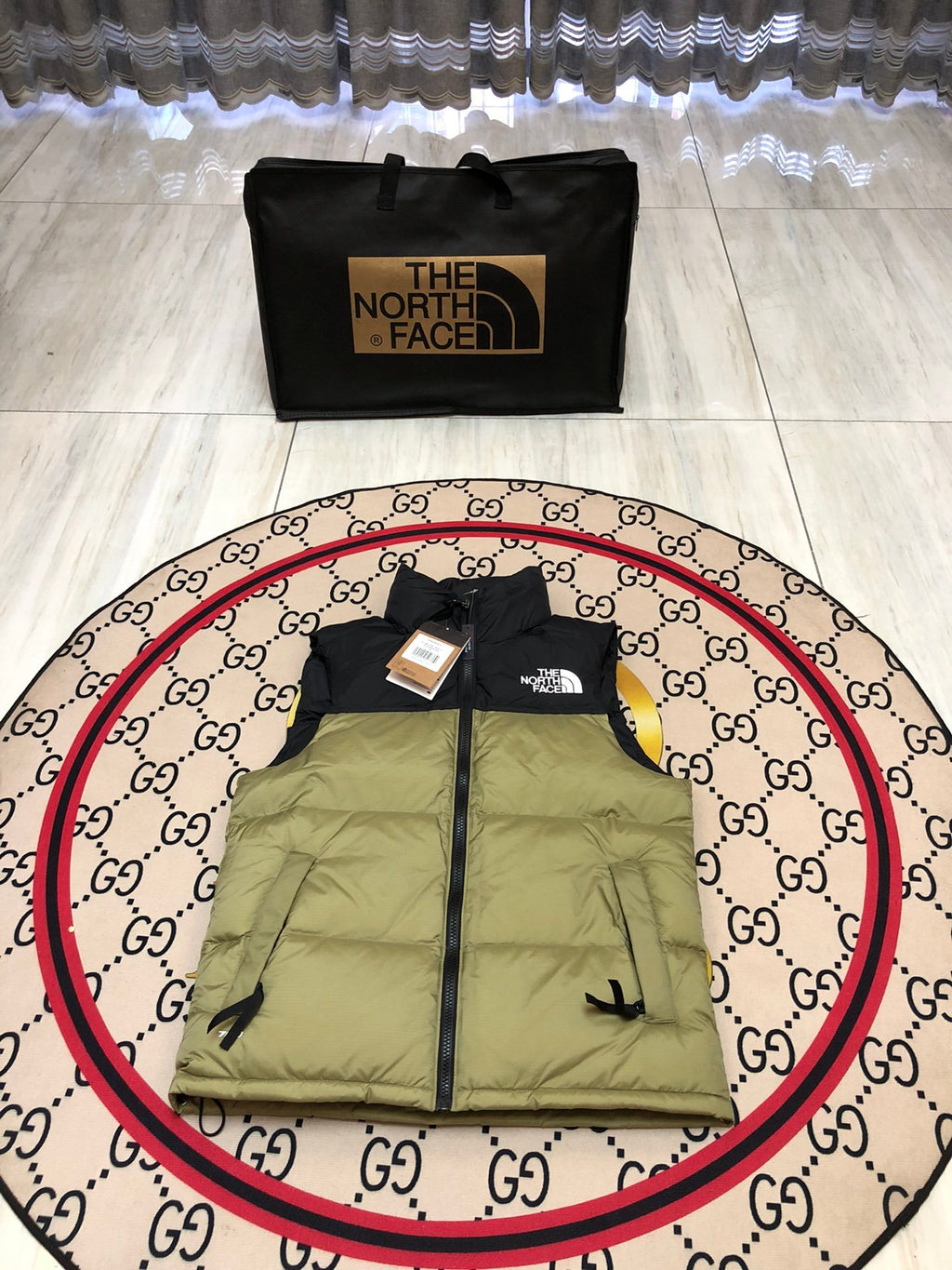 The North Face Olive Green Down Vest