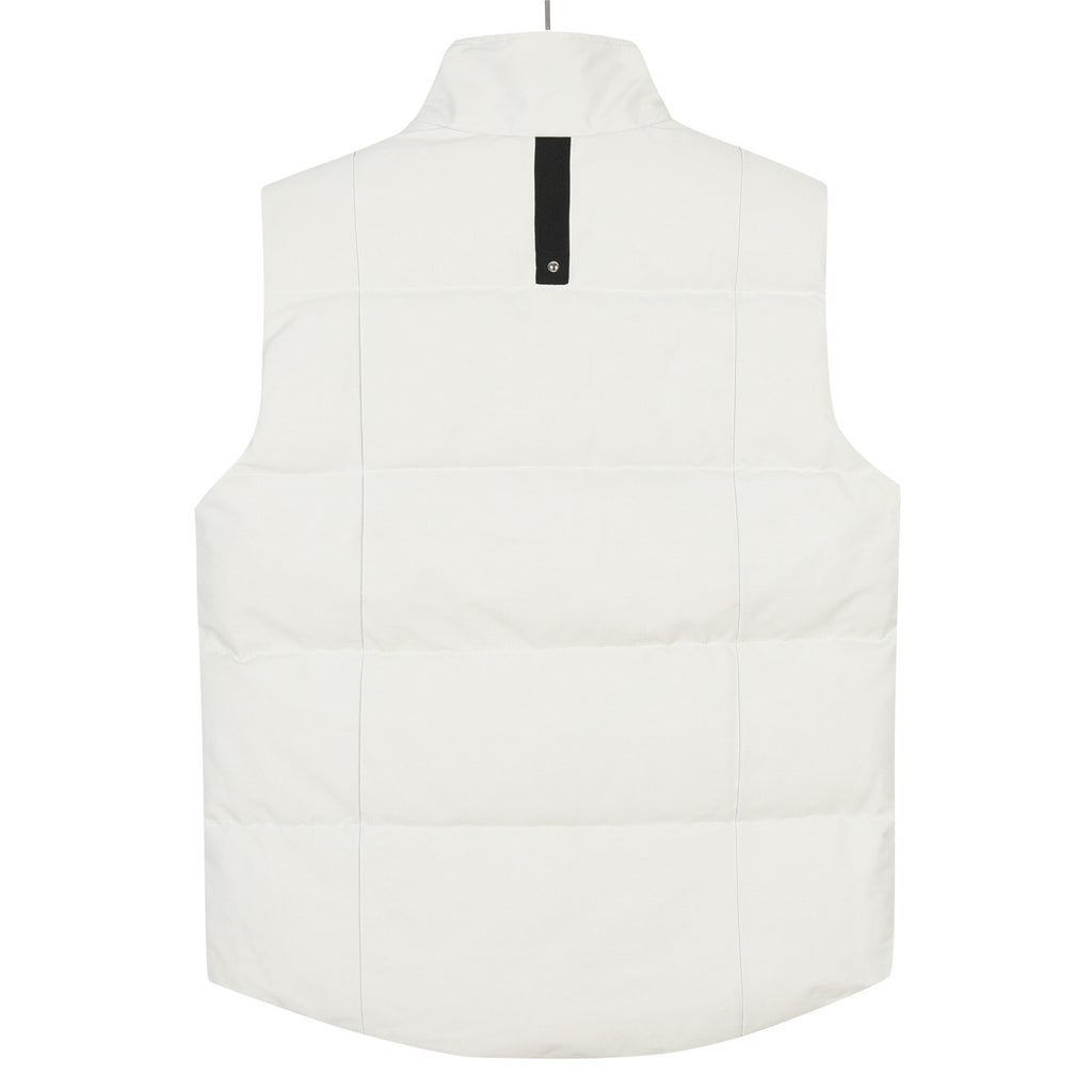 Moose Knuckles Cream Down Vest – Down Filled Insulated Sleeveless Jacket