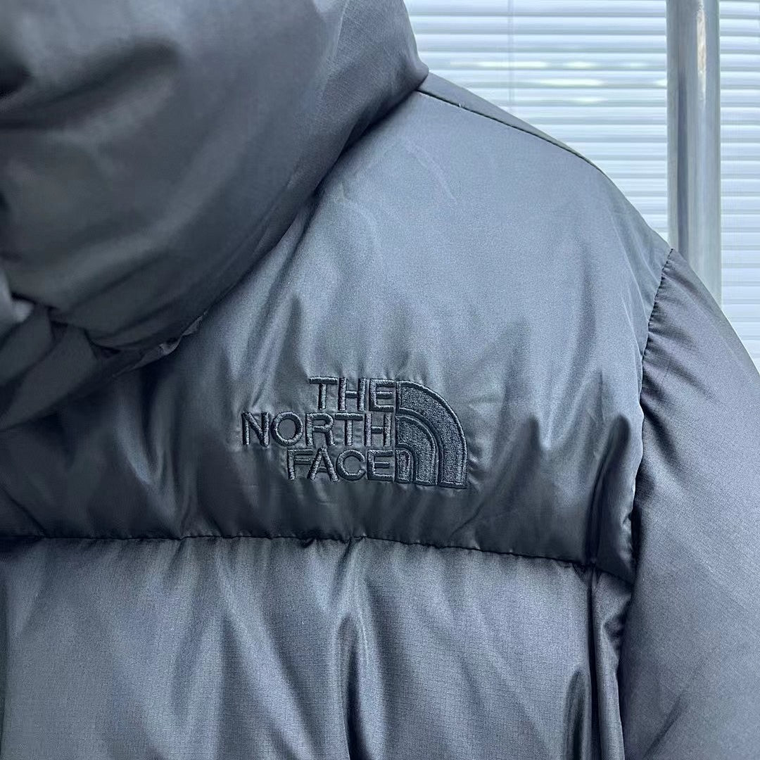 The North Face Purple Label Black GORE-TEX INFINIUM Nuptse Hooded Down Jacket – Nanamica Collab Tonal Logo Pink Hood Lining Baffle Quilting TNF Purple Label Outerwear