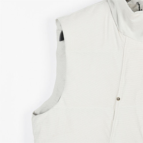Moose Knuckles Cream Down Vest – Down Filled Insulated Sleeveless Jacket