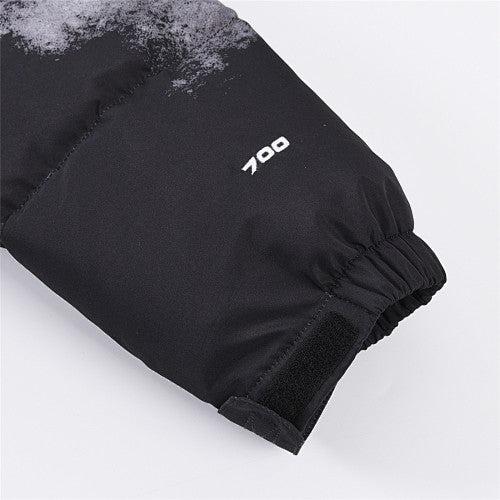 The North Face Black Cloud Print 1992 Nuptse 30th Anniversary Down Jacket – 700-Fill All-Over Cloud Graphic Nuptse Baffle Anniversary Badge TNF Outerwear