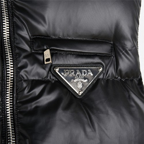 Prada Black Down Vest – Re-Nylon Insulated Sleeveless Jacket