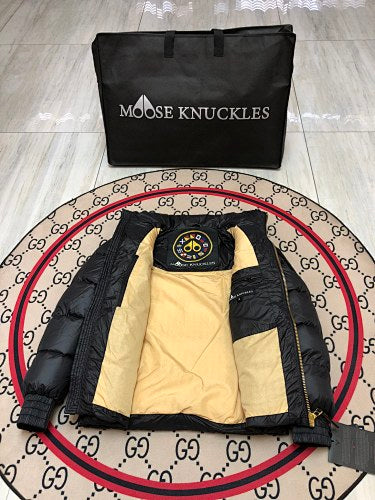 Moose Knuckles Black Lightweight Down Puffer Jacket