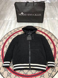 Moose Knuckles Black Teddy Fleece Zip-Up Jacket