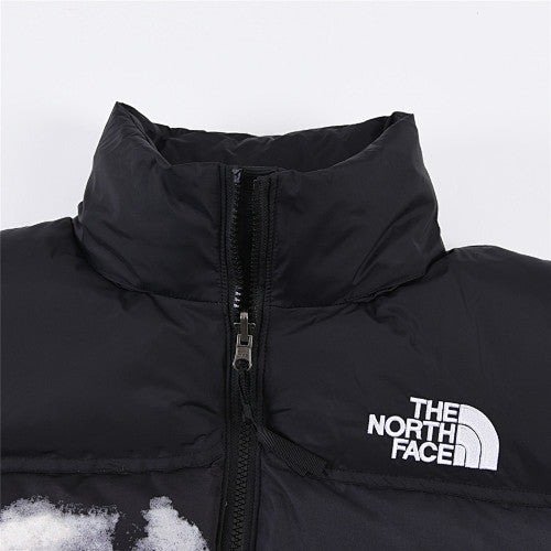 The North Face Black Cloud Print 1992 Nuptse 30th Anniversary Down Jacket – 700-Fill All-Over Cloud Graphic Nuptse Baffle Anniversary Badge TNF Outerwear