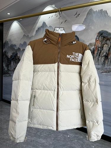 The North Face Cream & Brown 700-Fill Nuptse Down Puffer Jacket