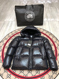 Canada Goose Black Glossy Down Puffer – Lacquer Shell Arctic Program Badge Canadian Outerwear