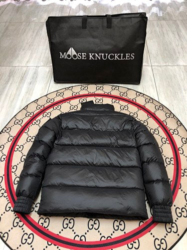 Moose Knuckles Black Lightweight Down Puffer Jacket