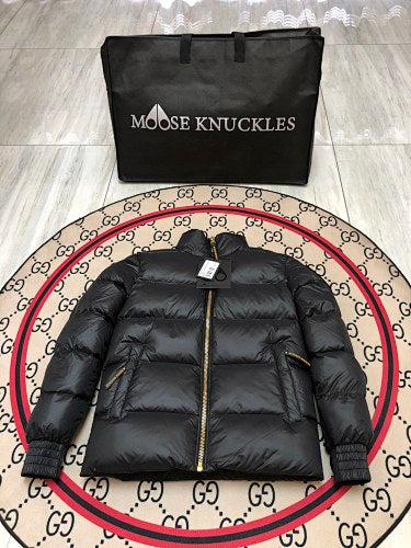 Moose Knuckles Black Lightweight Down Puffer Jacket