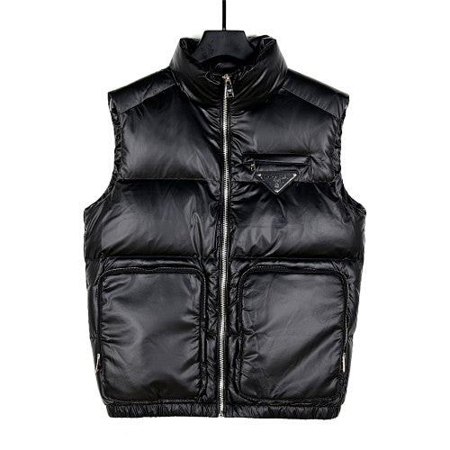 Prada Black Down Vest – Re-Nylon Insulated Sleeveless Jacket