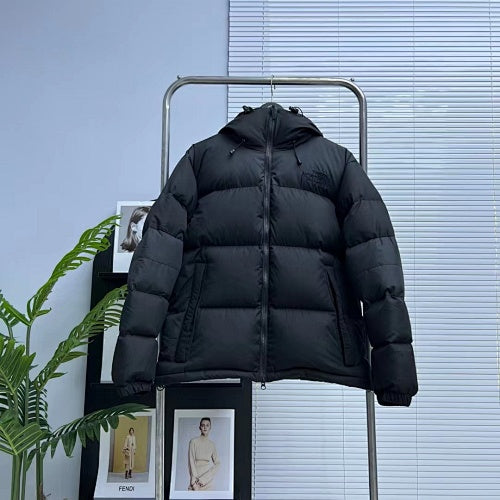 The North Face Purple Label Black GORE-TEX INFINIUM Nuptse Hooded Down Jacket – Nanamica Collab Tonal Logo Pink Hood Lining Baffle Quilting TNF Purple Label Outerwear