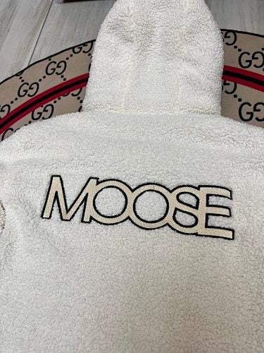 Moose Knuckles Black Sherpa-Hood Down Puffer Jacket