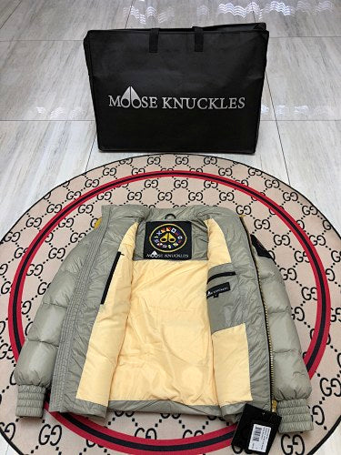 Moncler Silver Grey Lightweight Down Puffer Jacket