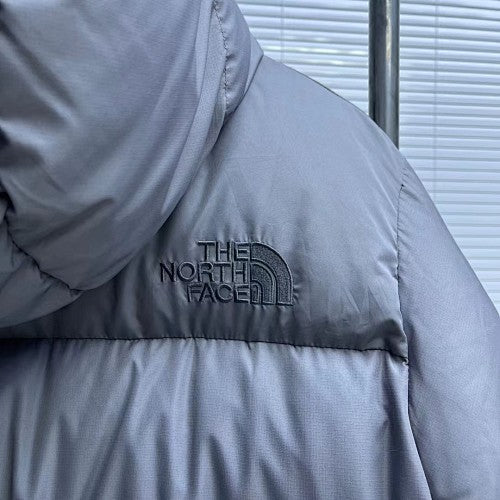 The North Face Purple Label Silver Grey GORE-TEX INFINIUM Nuptse Hooded Down Jacket – Nanamica Collab Metallic Shell Tonal Logo Baffle Quilting TNF Purple Label Outerwear