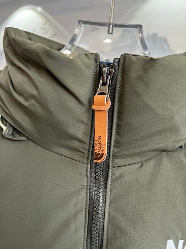 The North Face Olive & Navy 700-Fill Nuptse Down Puffer Jacket