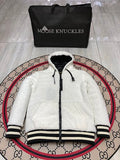 Moose Knuckles Black Sherpa-Hood Down Puffer Jacket