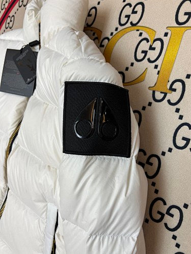 Moncler White Lightweight Down Puffer Jacket