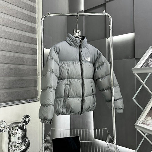 The North Face Light Grey 700-Fill Nuptse Oversized Down Puffer Jacket