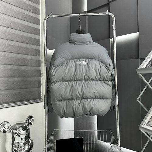 The North Face Light Grey 700-Fill Nuptse Oversized Down Puffer Jacket