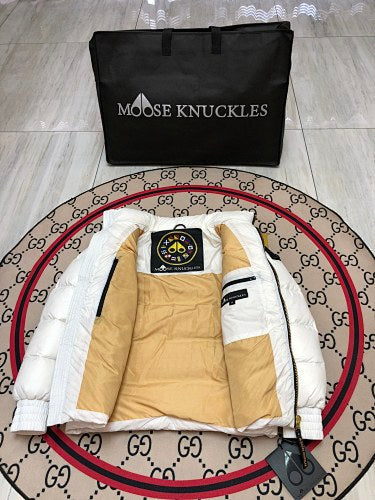 Moncler White Lightweight Down Puffer Jacket
