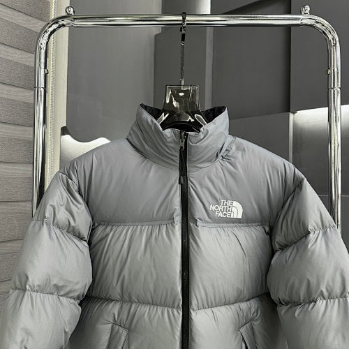 The North Face Light Grey 700-Fill Nuptse Oversized Down Puffer Jacket