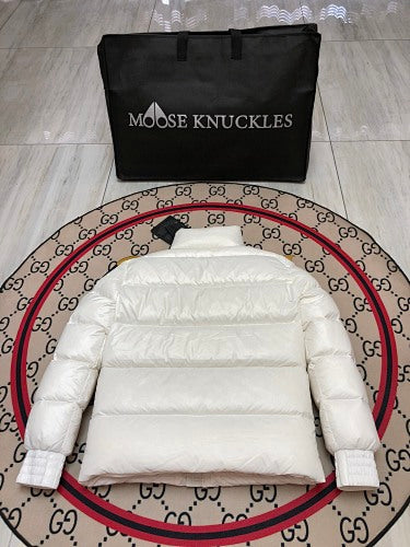 Moncler White Lightweight Down Puffer Jacket