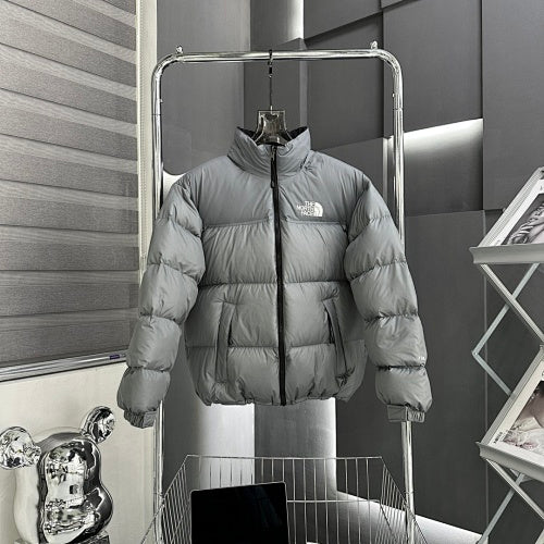The North Face Light Grey 700-Fill Nuptse Oversized Down Puffer Jacket
