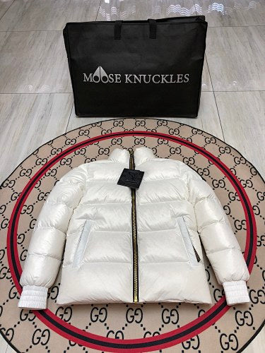 Moncler White Lightweight Down Puffer Jacket