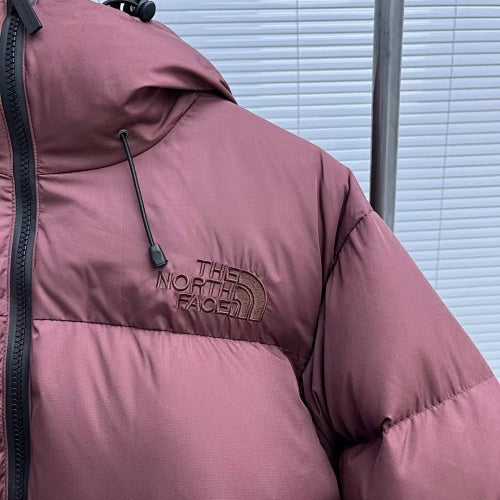 The North Face Purple Label Dusty Rose GORE-TEX INFINIUM Nuptse Hooded Down Jacket – Nanamica Collab Baffle Quilting Tonal Logo Hip Zip Pockets TNF Purple Label Outerwear