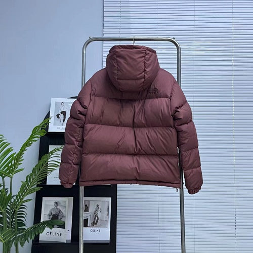 The North Face Purple Label Dusty Rose GORE-TEX INFINIUM Nuptse Hooded Down Jacket – Nanamica Collab Baffle Quilting Tonal Logo Hip Zip Pockets TNF Purple Label Outerwear