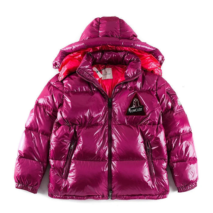 Moncler Fuchsia Hooded Down Puffer Jacket