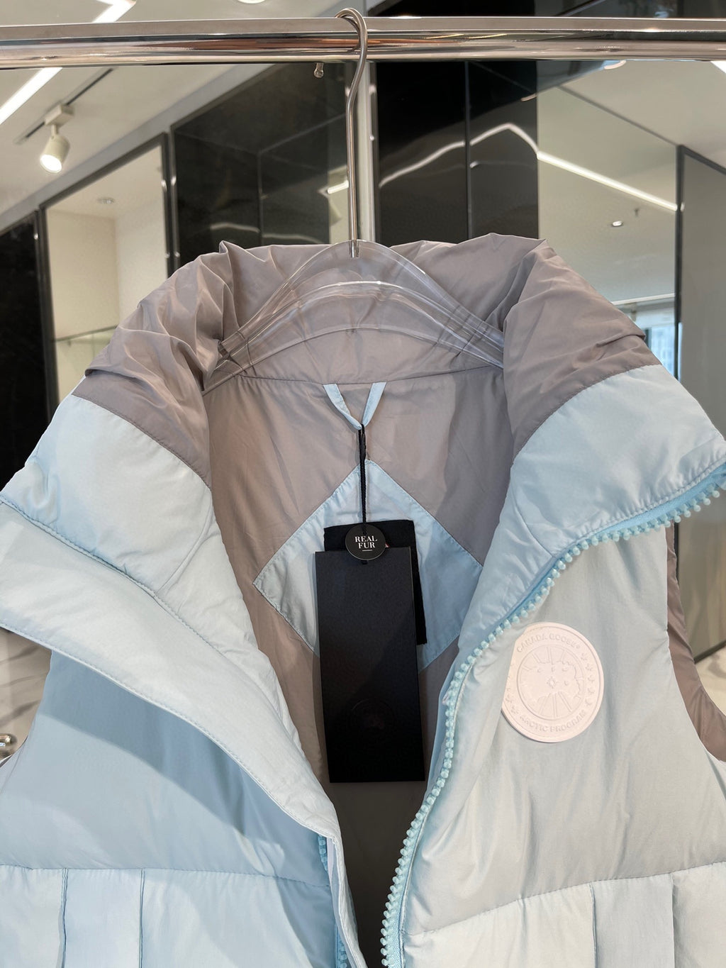 Moncler Sky Blue Down Vest – Premium Insulated Sleeveless Jacket