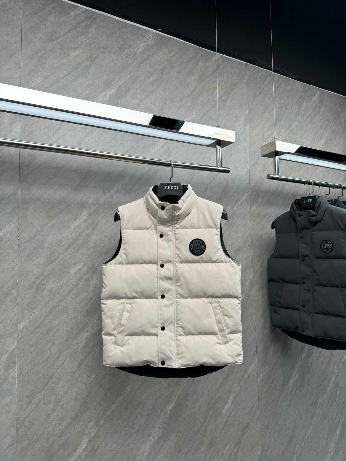 Canada Goose Cream Down Vest – Arctic Program Insulated Sleeveless Jacket