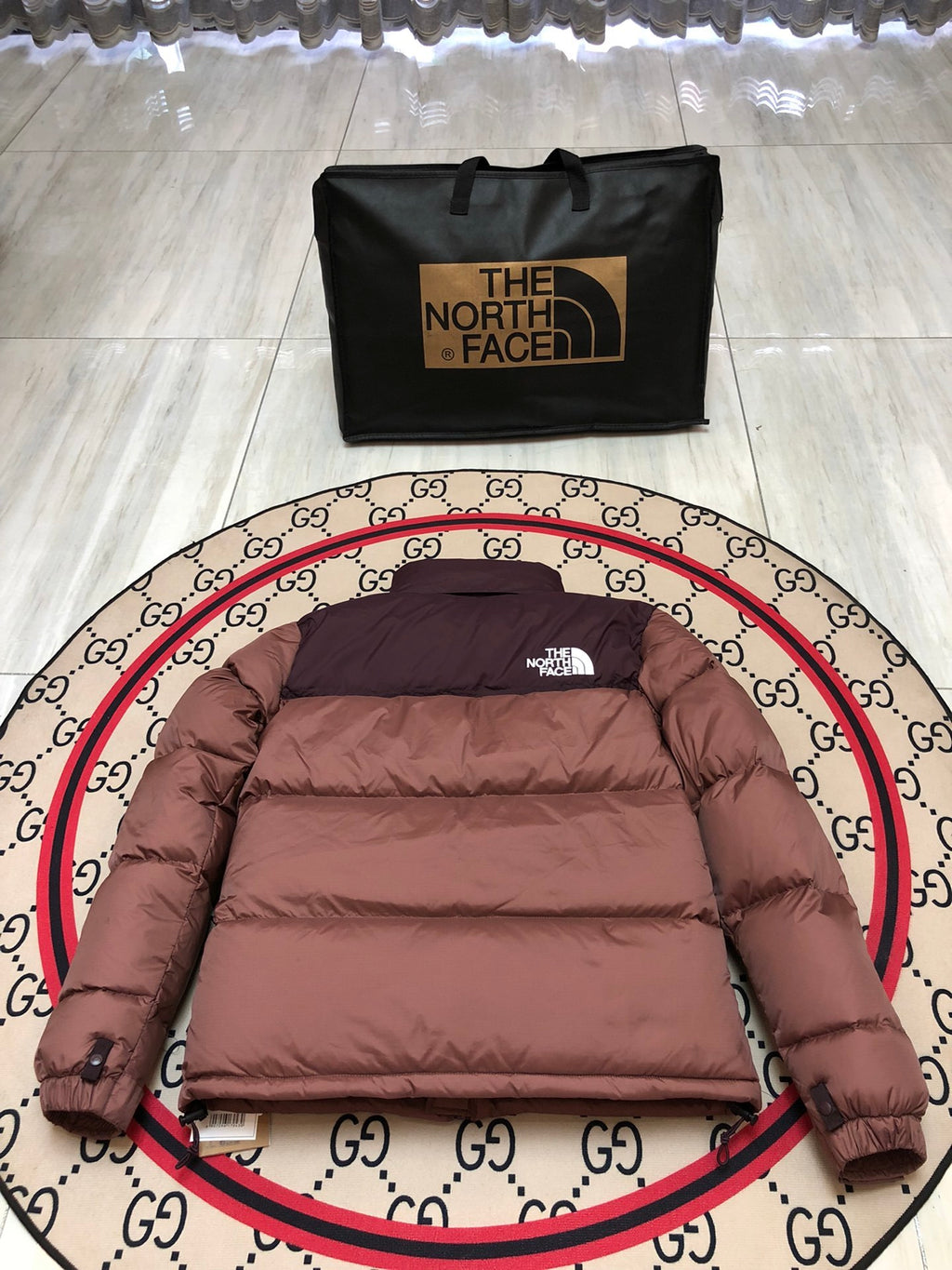 The North Face Dusty Rose 700-Fill Nuptse Down Puffer Jacket