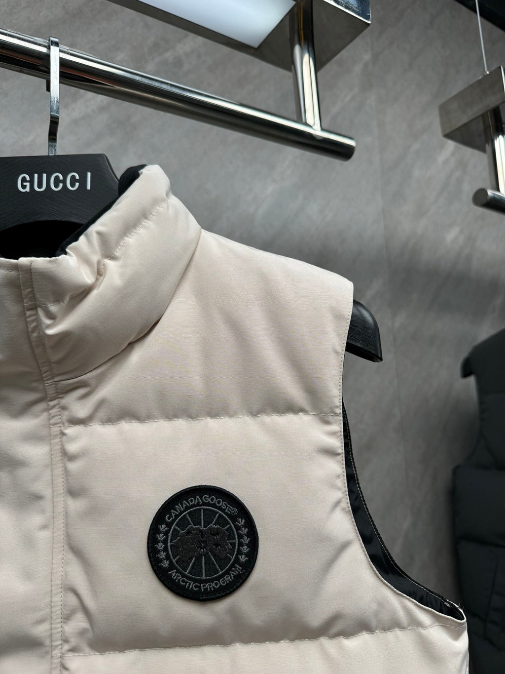 Canada Goose Cream Down Vest – Arctic Program Insulated Sleeveless Jacket