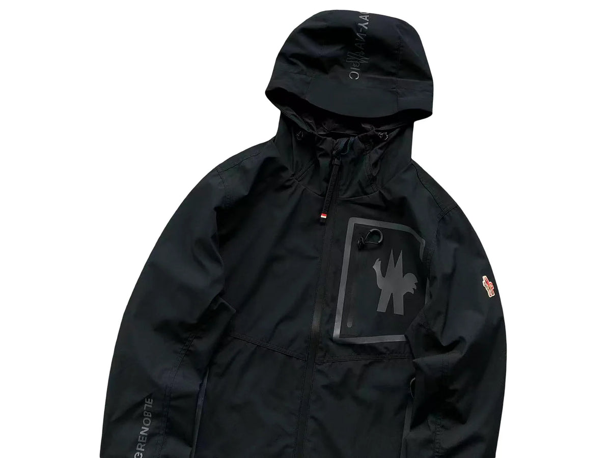 Moncler Grenoble Black Hooded Shell Jacket