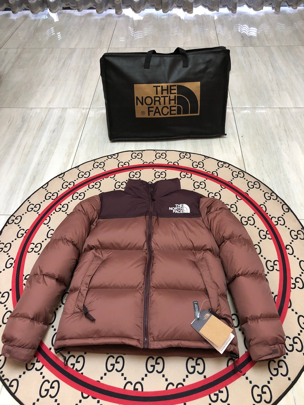 The North Face Dusty Rose 700-Fill Nuptse Down Puffer Jacket