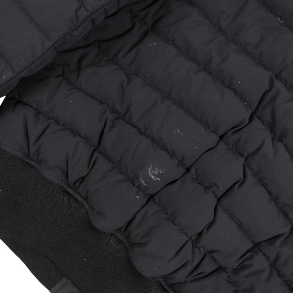 Moncler Navy Down Bomber Jacket – MA-1 Silhouette Mixed Baffle Quilting Ribbed Knit Trim Hip Flap Pockets Dual Zip Moncler Outerwear