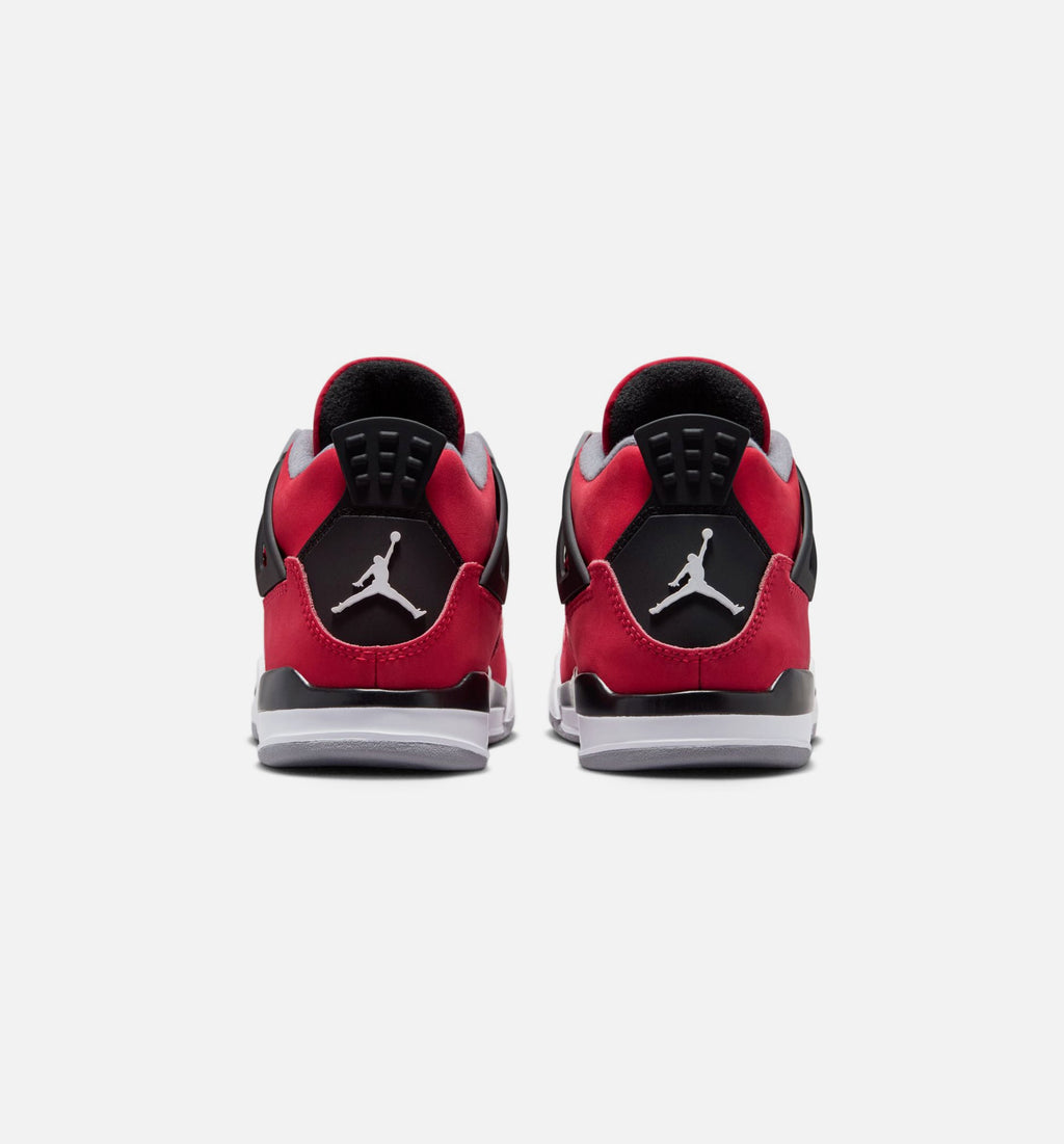 Air Jordan 4 Retro Toro Bravo Preschool Lifestyle Shoes - Fire Red/White/Black/Cement Grey