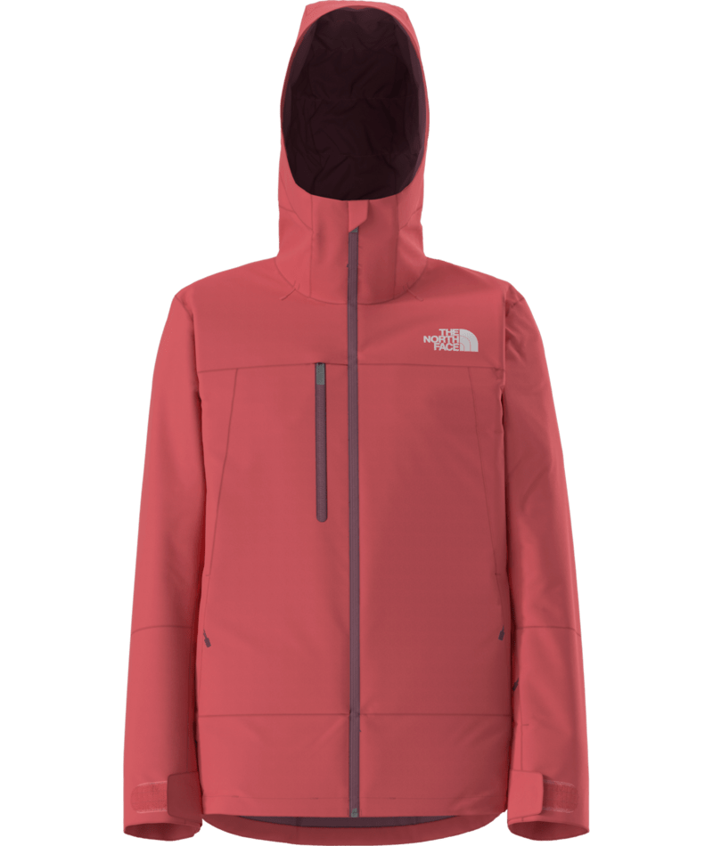 The North Face Red Waterproof Hooded Hardshell Jacket – DryVent Seam-Sealed Shell Helmet-Compatible Hood Chest Zip Pocket Hip Pockets TNF Outerwear