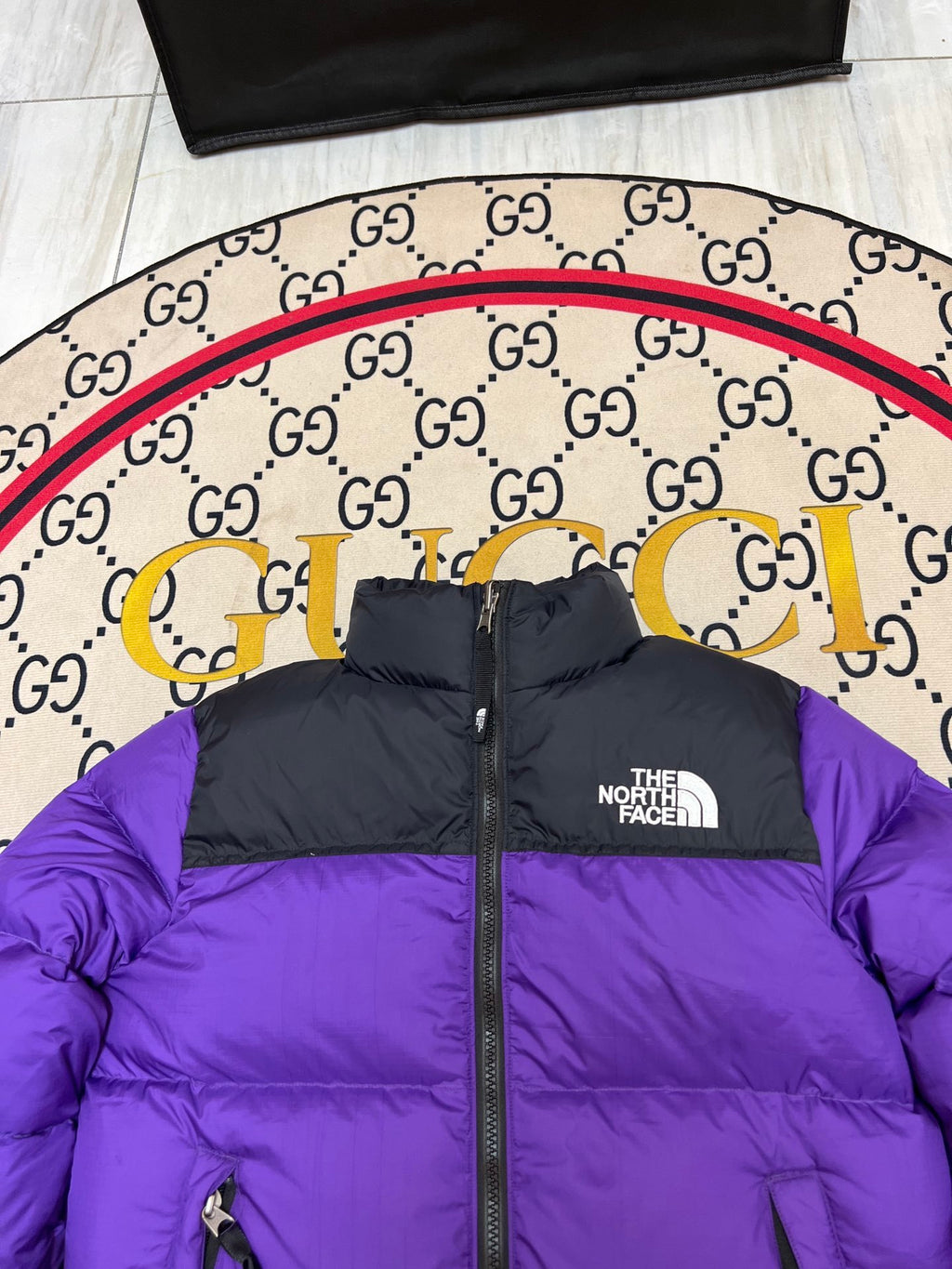 The North Face Purple & Black 700-Fill Nuptse Down Puffer Jacket
