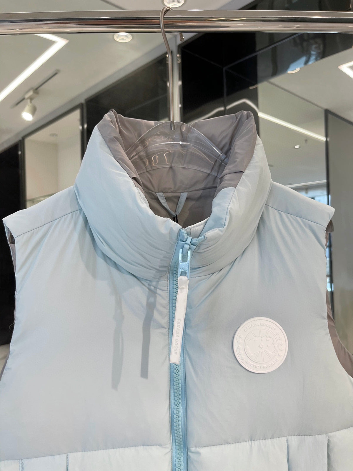 Moncler Sky Blue Down Vest – Premium Insulated Sleeveless Jacket