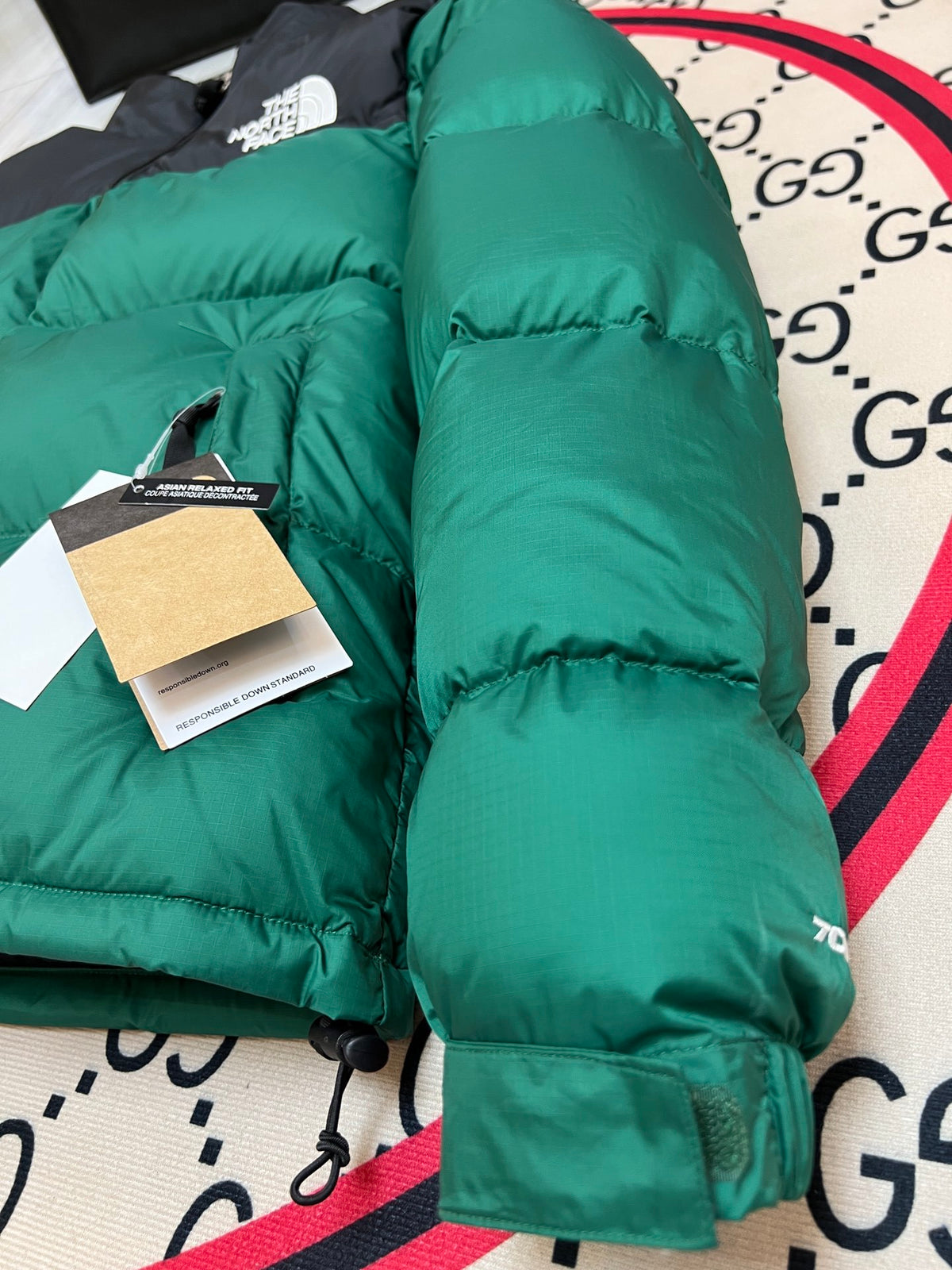 The North Face Green & Black 700-Fill Nuptse Down Puffer Jacket