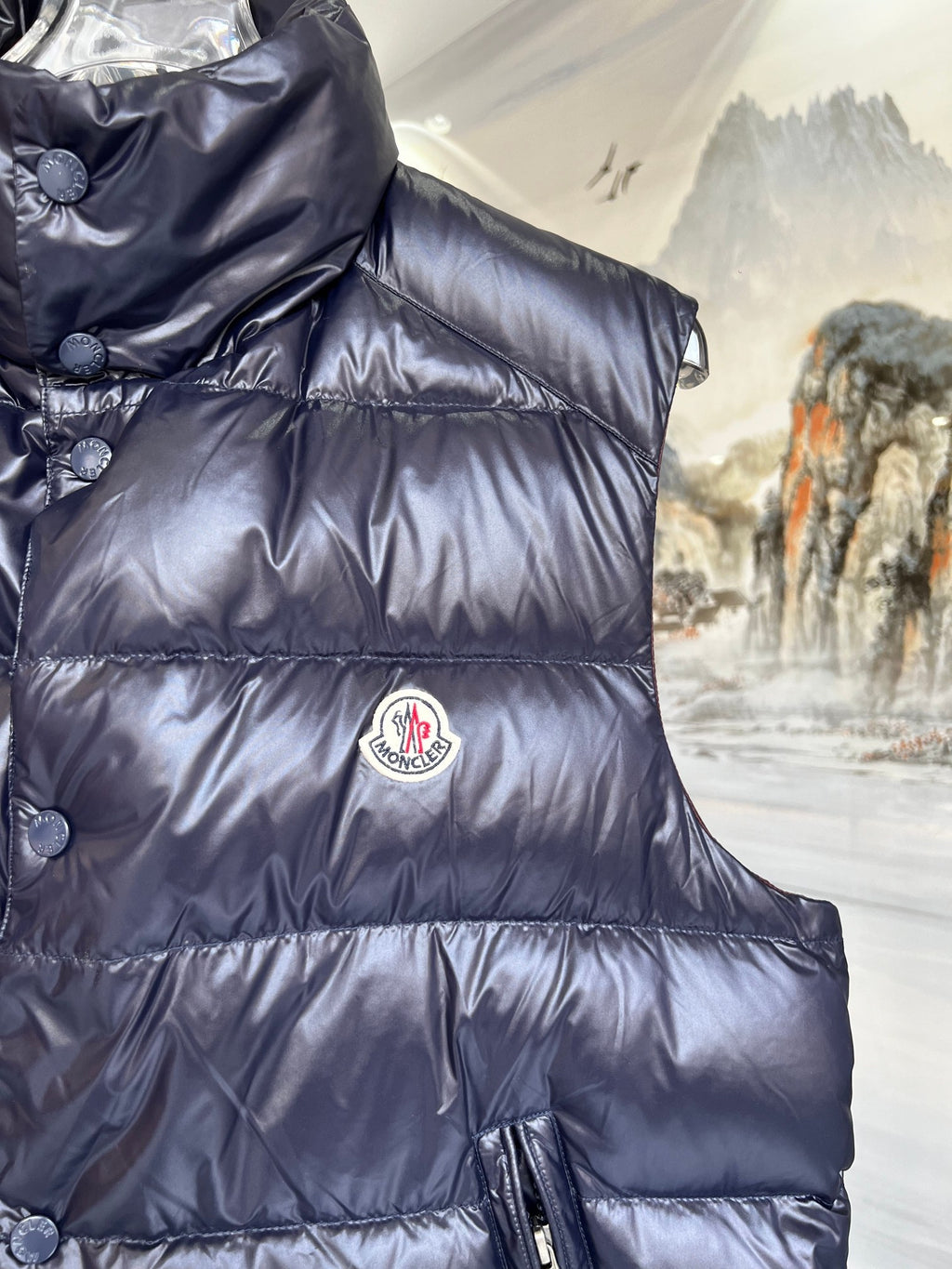 Moncler Navy Blue Down Vest
