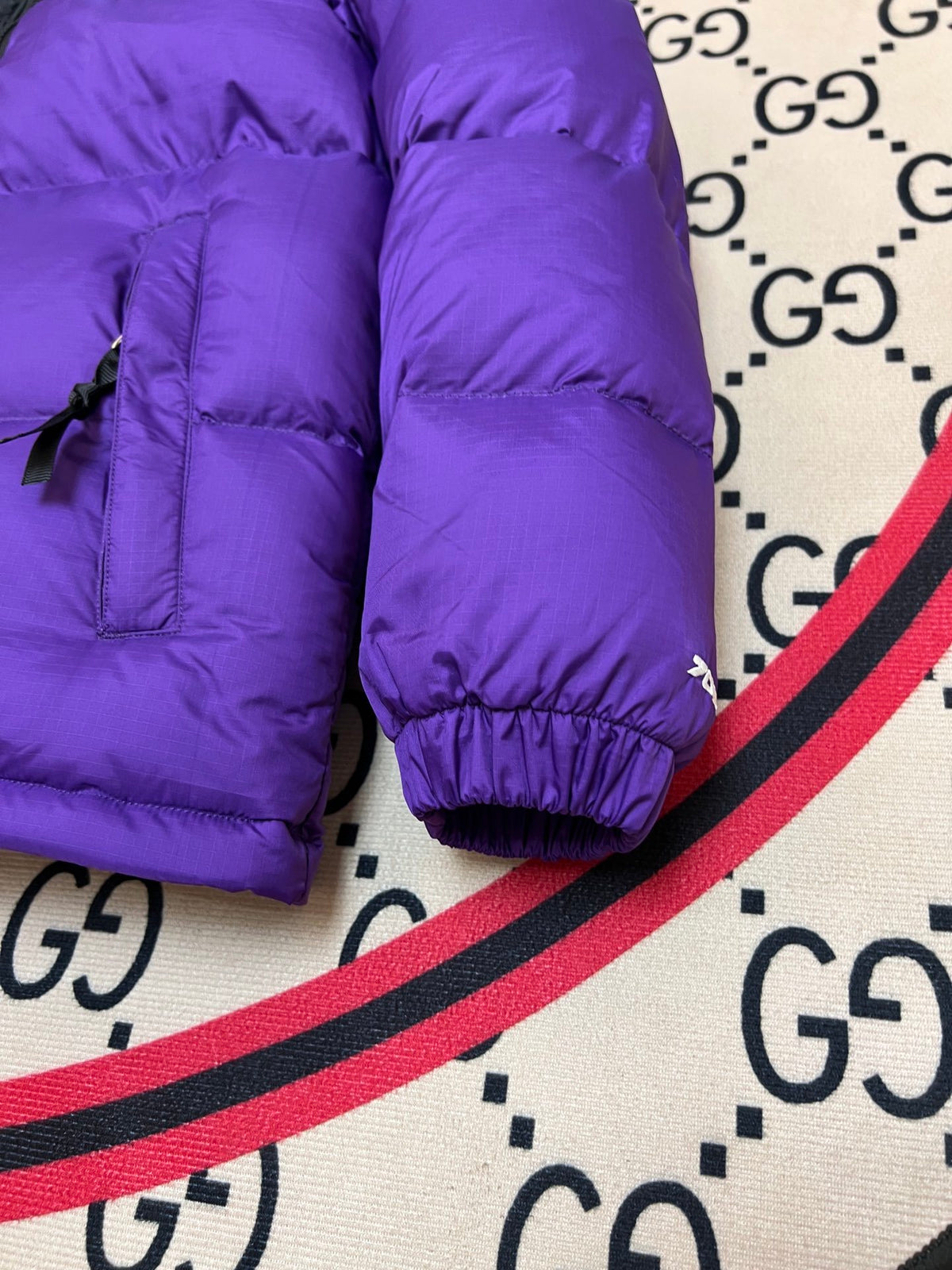 The North Face Purple & Black 700-Fill Nuptse Down Puffer Jacket