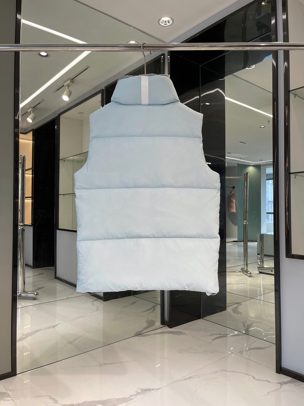 Moncler Sky Blue Down Vest – Premium Insulated Sleeveless Jacket