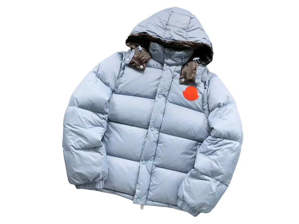 Moncler Ice Blue Hooded Puffer Jacket