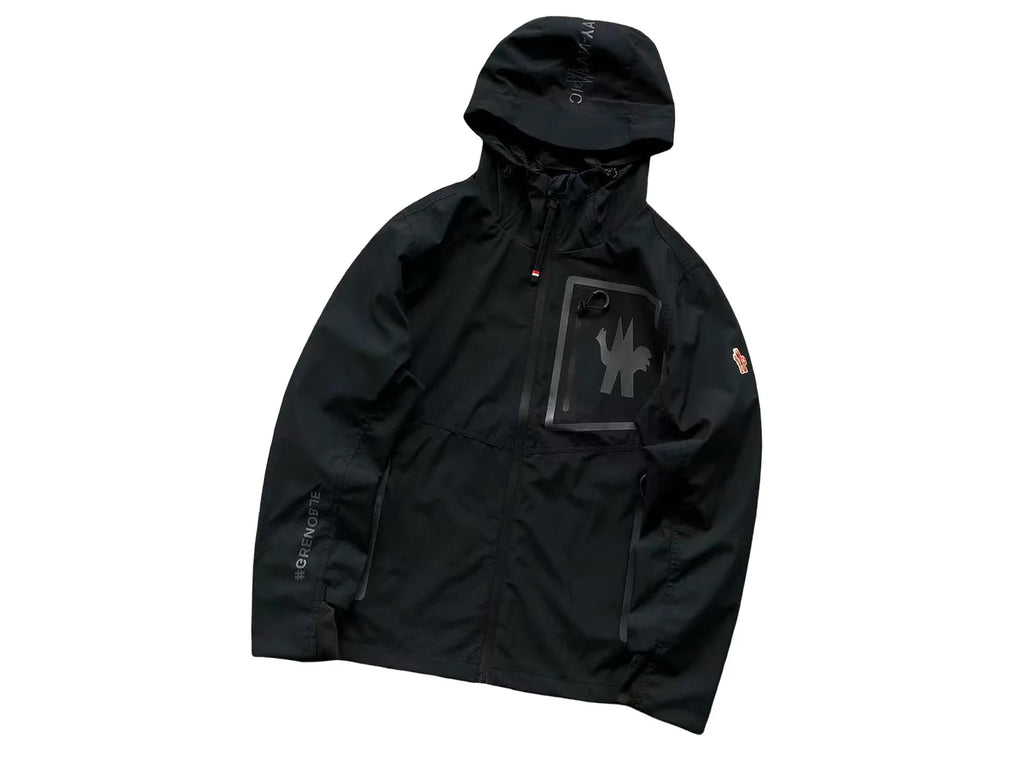 Moncler Grenoble Black Hooded Shell Jacket